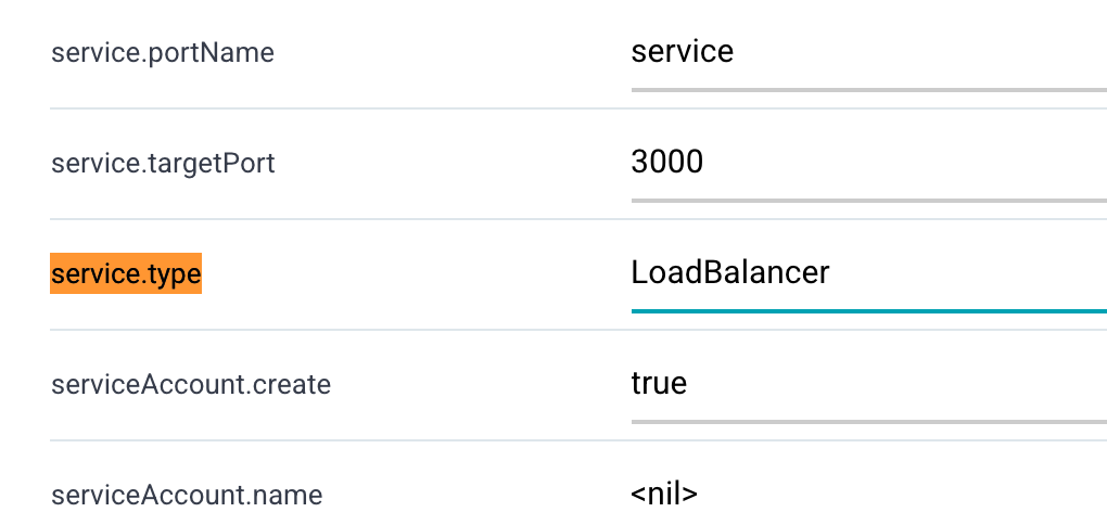 grafana-service-type